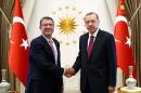 Turkish President Recep Tayyip Erdogan (right) shaking hands with US Secretary of Defence Ashton Carter before a meeting in Ankara, on October 21, 2016