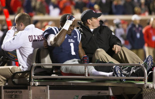 Laquon Treadwell is back for Ole Miss after suffering a season-ending injury late in 2014. (AP)