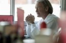 Republican U.S. Senator Lincoln Chafee sits down for lunch at Bishop's Diner in Newport