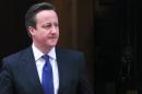 British Prime Minister David Cameron at Downing Street in central London on April 9, 2014