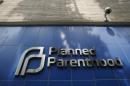 A sign is pictured at the entrance to a Planned Parenthood building in New York