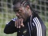 AIK's Liberian soccer international Johnson is seen at a team practice in Stockholm