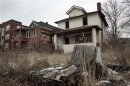 Vacant and blighted homes are seen in a once vibrant east side neighborhood in Detroit