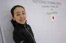 Japanese figure skater Mao Asada poses at the National Training Center in Toyota