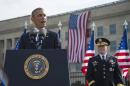 US President Barack Obama speaks at the Pentagon in Washington, DC on September 11, 2014