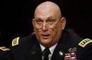 U.S. Army Chief of Staff General Raymond T. Odierno testifies at a Senate Armed Services Committee in Washington