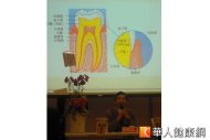 牙醫師陳維斌今29日舉行新書發表會，他表示預防蛀牙應該從小打底，統計上發現兒童感染蛀牙菌，最容易發生在出生後19至31個月這段期間，更應掌握這段時間做預防。（攝影／張雅雯）