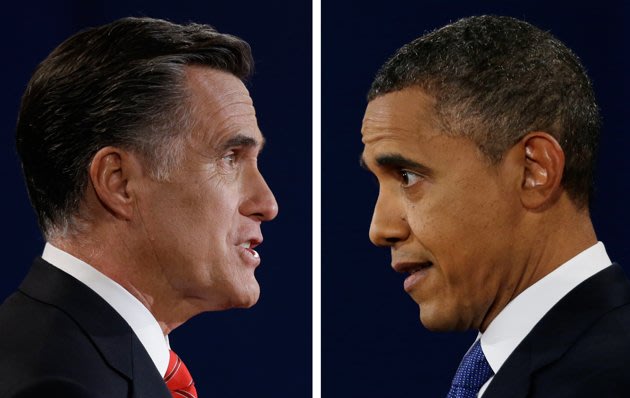 Romney goes on offense against subdued Obama in first debate | The ...