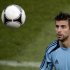 Spanish defender Gerard Pique trains with the team on June 22 in preparation for Saturday's clash