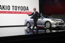 Toyota's Toyoda introduces the 2018 Camry XLE during the North American International Auto Show in Detroit