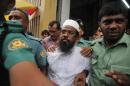 Bangladesh's highest court has upheld a death sentence on Harkat-ul Jihad al Islami leader sentence on Mufti Abdul Hannan (C) and two other militants after a 2004 attack that left three dead