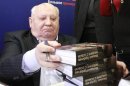 Former Soviet President Mikhail Gorbachev attends a presentation of his new book in Moscow