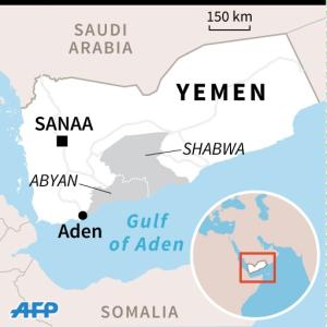 Map of Yemen locating the provinces of Abyan and S&nbsp;&hellip;