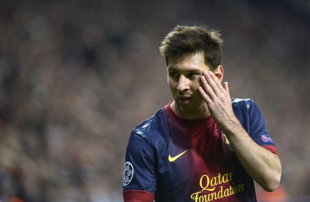 Lionel Messi em partida contra o Bayern de Munique em 23 de abril
