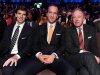 Eli Manning of the New York Giants, left, Peyton Manning of the Denver Broncos, center, and former NFL player Archie Manning at the 2nd Annual NFL Honors on Saturday, Feb. 2, 2013 in New Orleans. (Photo by Jordan Strauss/Invision/AP)