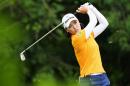 So Yeon Ryu, of South Korea, watches her tee shot on the eighth hole during final-round play at the Canadian Pacific Women's Open golf tournament in London, Ontario, Sunday, Aug. 24, 2014. (AP Photo/The Canadian Press, Dave Chidley)
