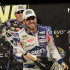 Jimmie Johnson, right, celebrates his his crew after winning the NASCAR Sprint All-Star auto race in Concord, N.C., Saturday, May 19, 2012. (AP Photo/Terry Renna)