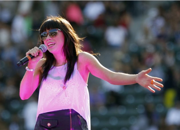 Singer Jepsen performs at the 2012 Wango Tango concert at the Home Depot Center in Carson