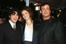 File photo of Sage Stallone at the premier for "Daylight" with Amy Brenneman and his father Sylvester Stallone