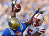 Nebraska cornerback Braylon Heard, right, breaks up a pass intended for UCLA wide receiver Devin Lucien during the first half of their NCAA college football game, Saturday, Sept. 8, 2012, in Pasadena, Calif. (AP Photo/Mark J. Terrill)