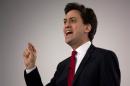 Britain's opposition Labour Party leader Ed Miliband delivers a speech at his party's special conference, in London