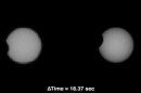 NASA handout image of Phobos grazing the sun's disk