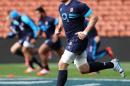 England's Ben Morgan warms up during the captains run at Waikato Stadium in Hamilton on June 20, 2014