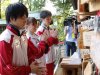 Japanese gymnasts Tanaka, his sister Rie, and brother Yusuke, pray for success in London, where they will make their Olympic debut, at a Shinto shrine in Tokyo