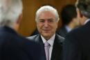 Brazil's President Temer attends a meeting with political leaders at Planalto Palace in Brasilia
