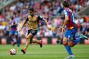Arsenal's Chilean striker Alexis Sanchez passes the ball during the English Premier League match at Selhurst Park in south London on August 16, 2015