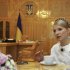 Handout photo of Yulia Tymoshenko speaking in her cabinet of the Ukrainian prime minister in Kiev