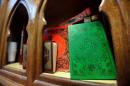 A picture taken on October 13, 2012 shows a Koran in a library in a mosque in Lille, northern France, during an open day organized by the North's Islamic League (Ligue Islamique du Nord)