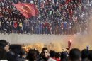 Al Ahly fans celebrate after hearing final verdict of 2012 Port Said massacre, in Cairo