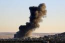Thick smoke rises over Kobani after an air-strike