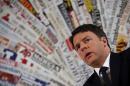 Italy's Prime Minister Matteo Renzi speaks during a news conference with foreign press in Rome