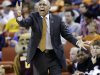 Minnesota head coach Tubby Smith reacts to a call during the first half of a third-round game of the NCAA college basketball tournament against Florida, Sunday, March 24, 2013, in Austin, Texas. (AP Photo/David J. Phillip)
