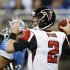 Atlanta Falcons quarterback Matt Ryan looks to throw during the first quarter of an NFL football game against the Detroit Lions at Ford Field in Detroit, Saturday, Dec. 22, 2012. (AP Photo/Carlos Osorio)