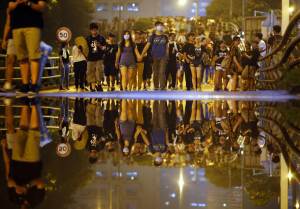 Hong Kong police use tear gas to break up protest