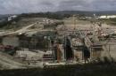 A general view of the construction site of the Panama Canal Expansion project is seen on the outskirts of Colon City