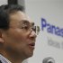 Panasonic Corp's new President Tsuga speaks during a news conference in Tokyo