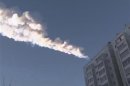 Una meteora sul cielo di Chelyabinsk, negli Urali, ripresa in un video oggi