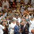 The Miami Heat on Thursday clinched their second NBA title by routing Oklahoma City 121-106