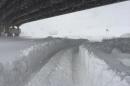 This November 19, 2014 photo courtesy of the Office of New York Governor Andrew Cuomo shows a view of the turnpike near Buffalo, New York during a major snowstorm