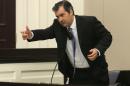 Former North Charleston police officer Michael Slager gestures as he testifies in his murder trial at the Charleston County court in Charleston