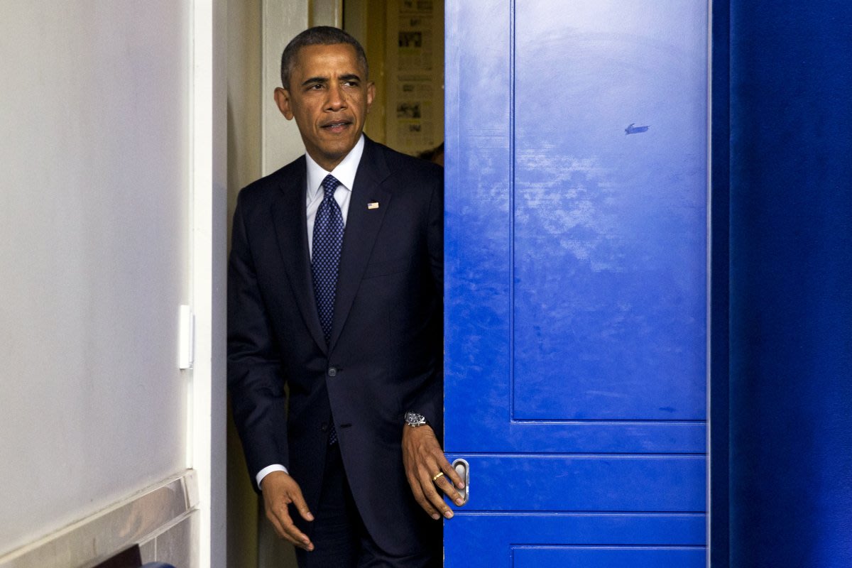Barack Obama sneaky door