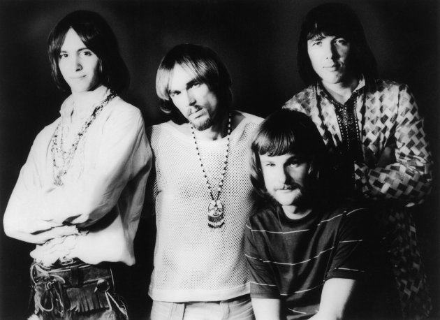This April 9, 1969 photo shows members of Iron Butterfly, from left, Erik Brann, Ron Bushy, Lee Dorman, and Doug Ingle. Dorman, the bassist for psychedelic rock band, has died at age 70. (Copyright Bettmann/Corbis/AP Images)
