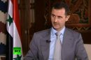 FILE - In this file image made from video, Syrian President Bashar Assad speaks with English-language television channel Russia Today recorded at an unknown date in Damascus, Syria. Assad vowed to "to live in Syria and die in Syria", declaring in an interview broadcast Thursday, Nov. 8, 2012 that he will never flee his country despite the bloody, 19-month-old uprising against him. (AP Photo, File) RUSSIA OUT TV OUT