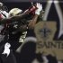New Orleans Saints cornerback Corey White intercepts a pass away from Atlanta Falcons wide receiver Drew Davis during the second half of their NFL football game in New Orleans