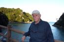 Animal rights activist Ric O'?Barry stands by the cove in Taiji town, the location of a controversial annual dolphin hunt, in Wakayama prefecture, western Japan on November 1, 2010