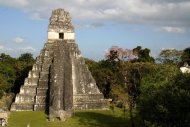 A temple in Tikal, one of the Mayan city states.